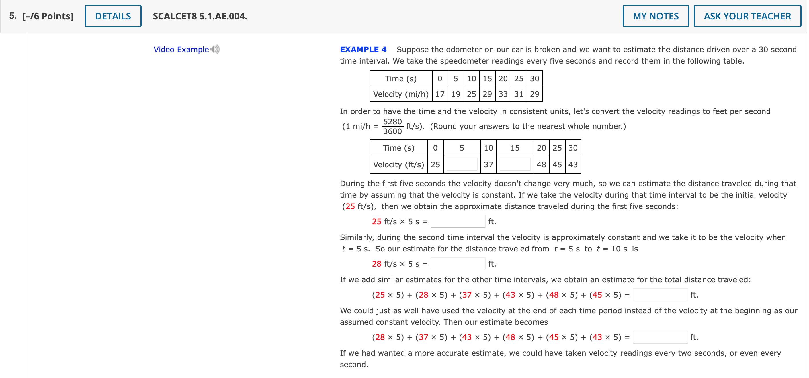 Solved EXAMPLE 4 Suppose the odometer on our car is broken