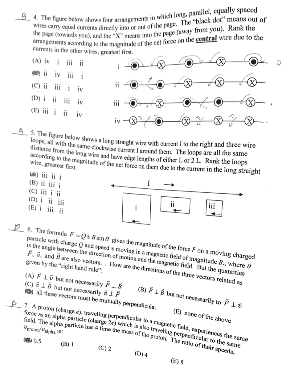 Solved B 4. The figure below shows four arrangements in | Chegg.com