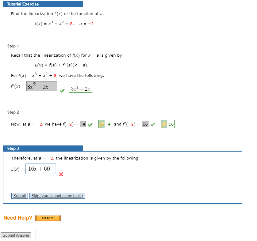 Solved Find The Linearization L X Of The Function At Chegg Com