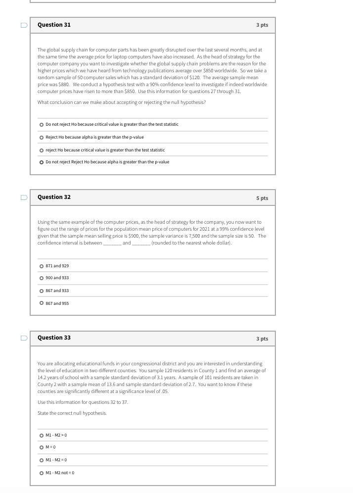 Solved Question 31 3 Pts The Global Supply Chain For | Chegg.com