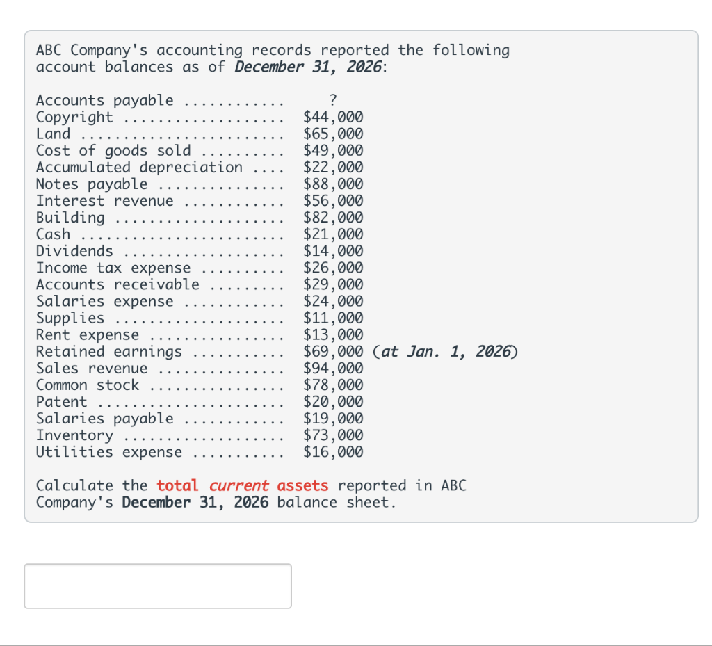 Solved ABC Company's accounting records reported the