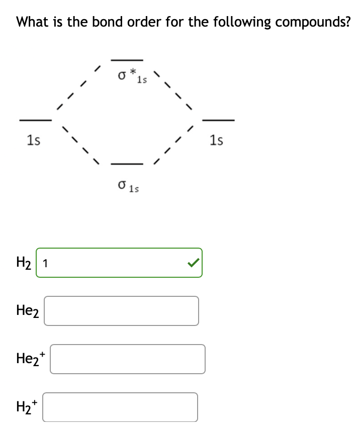 Solved What is the bond order for the following compounds? | Chegg.com