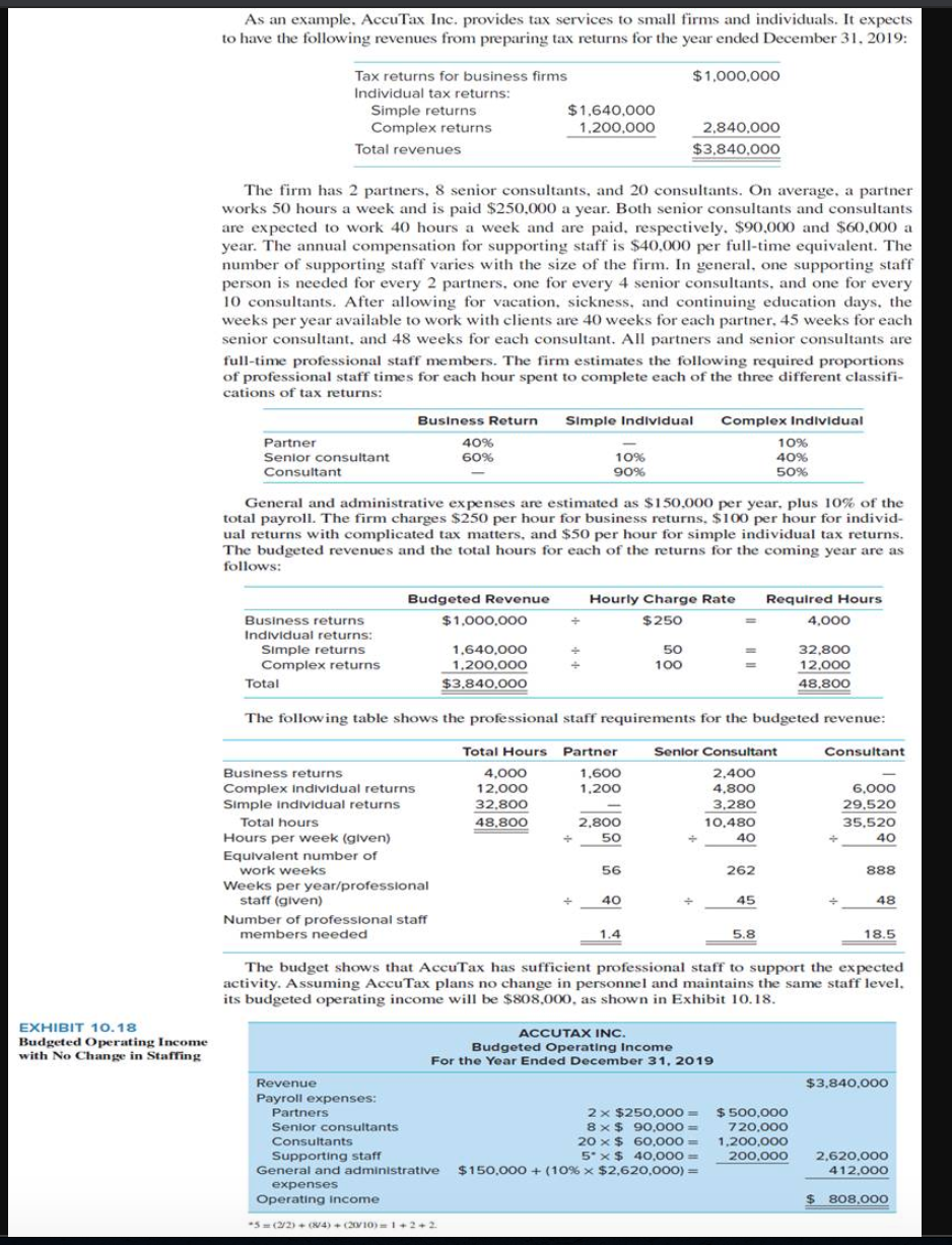 Solved Refer To The AccuTax Inc. Exhibit One Of The Partners | Chegg.com