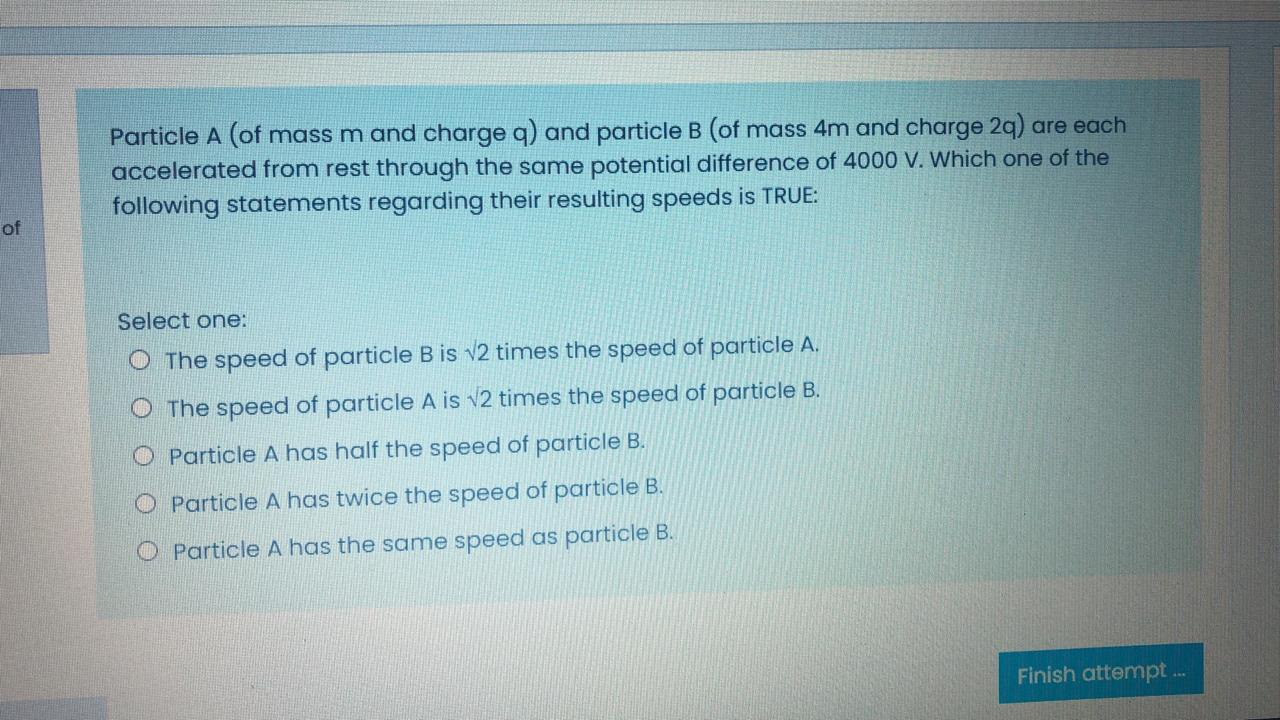 Solved Particle A (of Mass M And Charge Q) And Particle B | Chegg.com