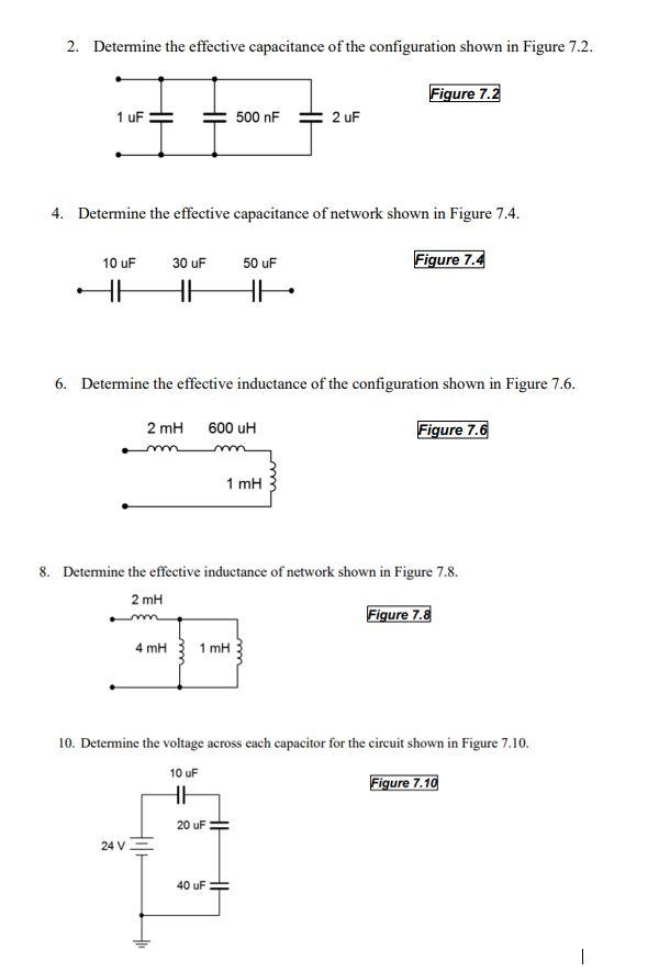 Solved 2. Determine the effective capacitance of the | Chegg.com