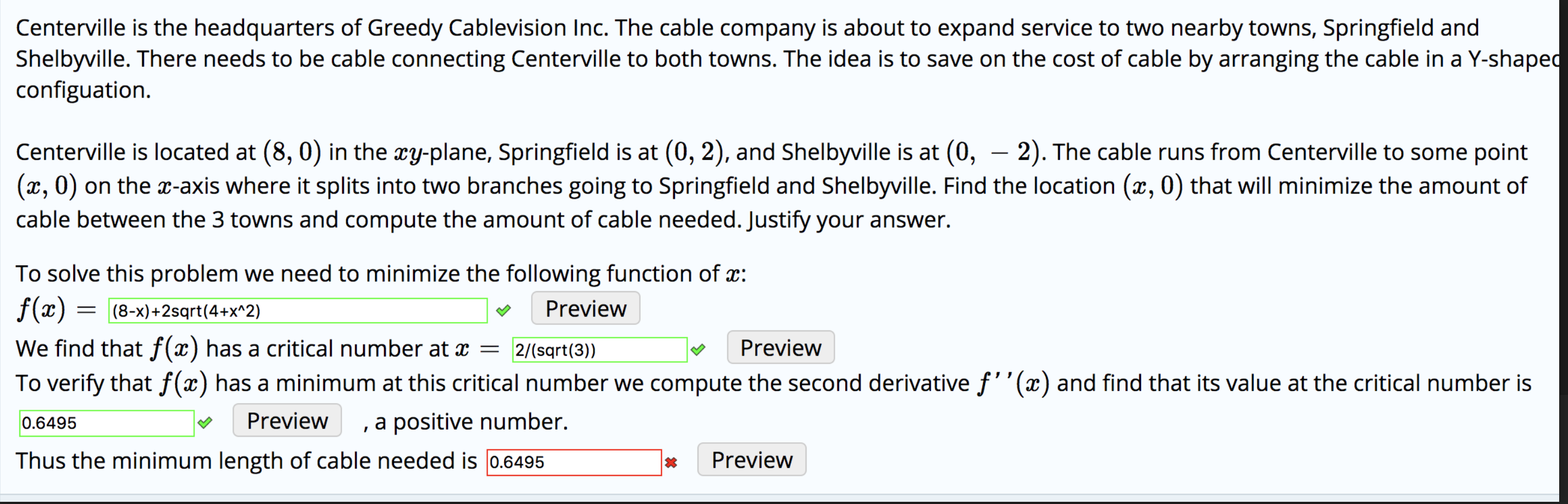 Solved Centerville is the headquarters of Greedy Cablevision
