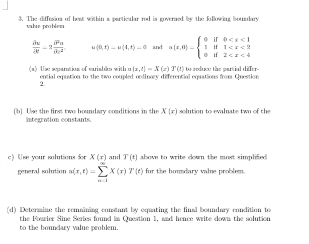 Solved Question 1 is only reference for question 3d and | Chegg.com