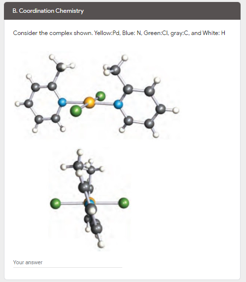 Solved B. Coordination Chemistry Consider The Complex Shown. | Chegg.com