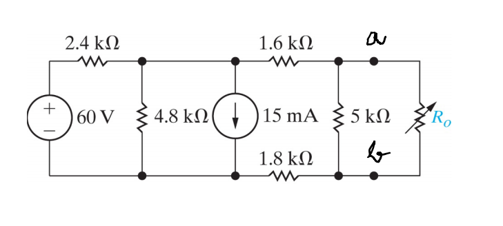 Solved 5. For The Following Circuit: A. Find The Thevenin's | Chegg.com