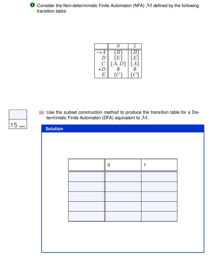 Solved (1) Consider The Non-deterministic Finite Automaton | Chegg.com