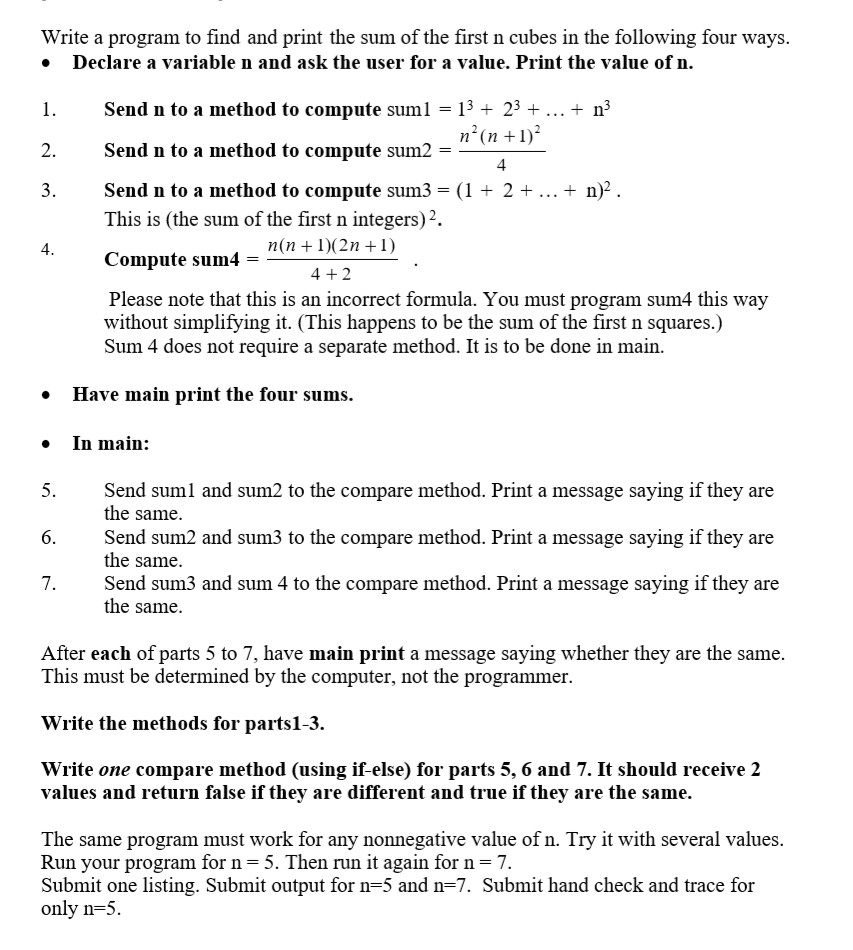 Solved Write a program to find and print the sum of the | Chegg.com