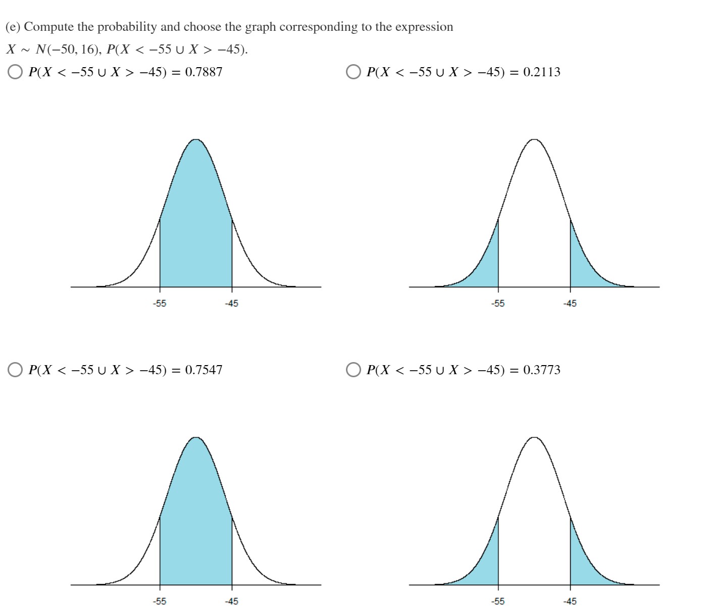 Solved Use technology to compute each probability and choose | Chegg.com