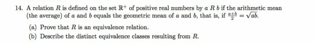 Solved 14. A relation R is defined on the set R+ of positive | Chegg.com