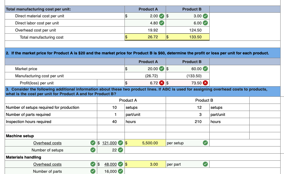 Solved Consider the following data for two products of | Chegg.com