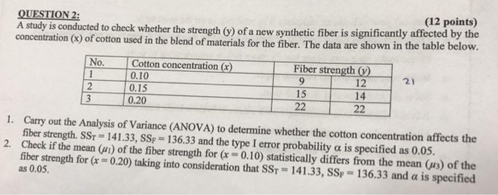 Solved QUESTION 2 A study is conducted to check whether the | Chegg.com