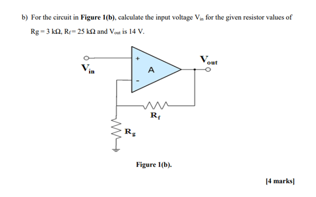 Solved a) For the circuit in Figure 1(a), what is the output | Chegg.com