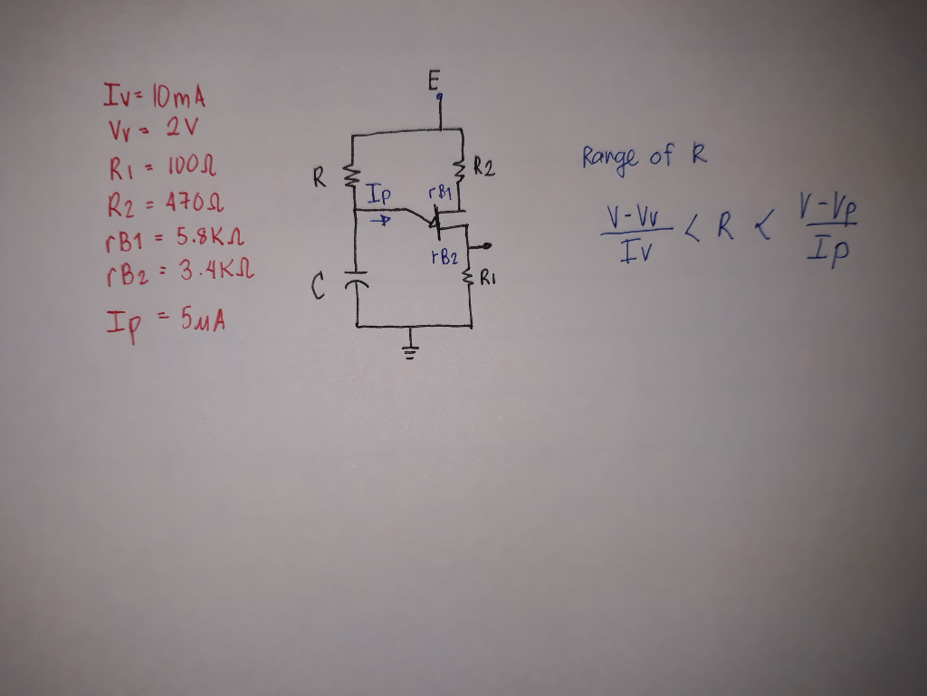 Solved 2. A UJT Relaxation Oscillator has the following