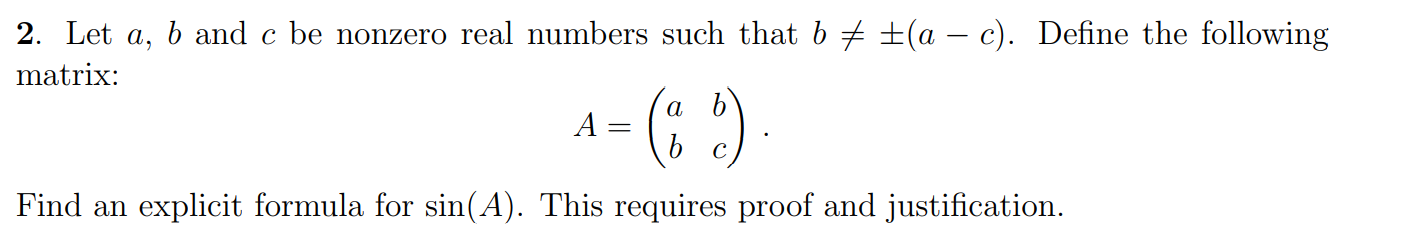 Solved 2. Let a, b and c be nonzero real numbers such that b | Chegg.com