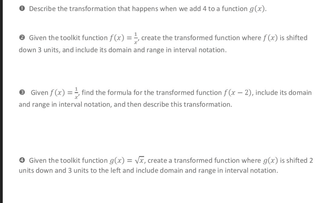 Solved O Describe the transformation that happens when we | Chegg.com