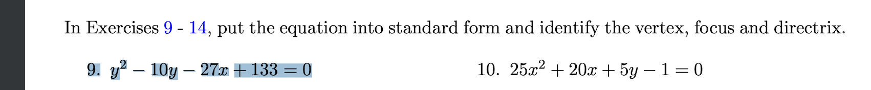 Solved In Exercises 9 - 14, ﻿put the equation into standard | Chegg.com