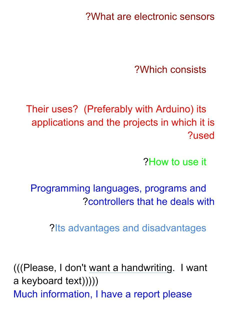 Solved ?What are electronic sensors ?Which consists Their | Chegg.com