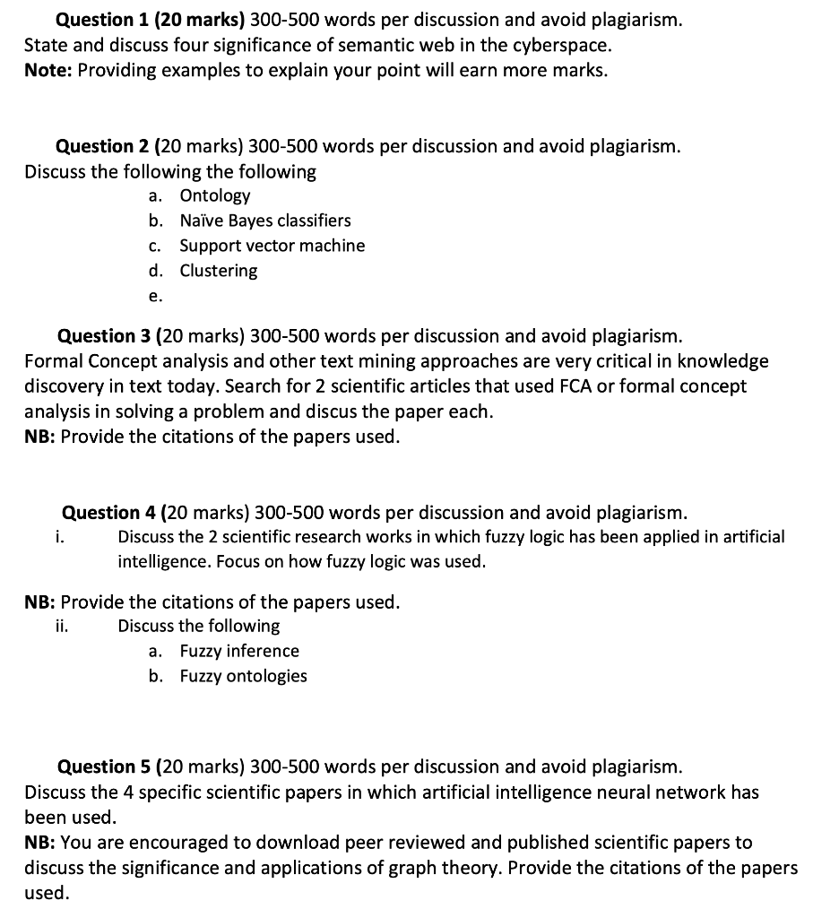 Question 1 Marks 300 500 Words Per Discussion Chegg Com