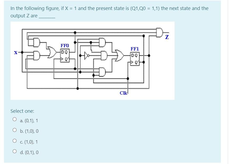 Solved In the following figure, if X = 1 and the present | Chegg.com