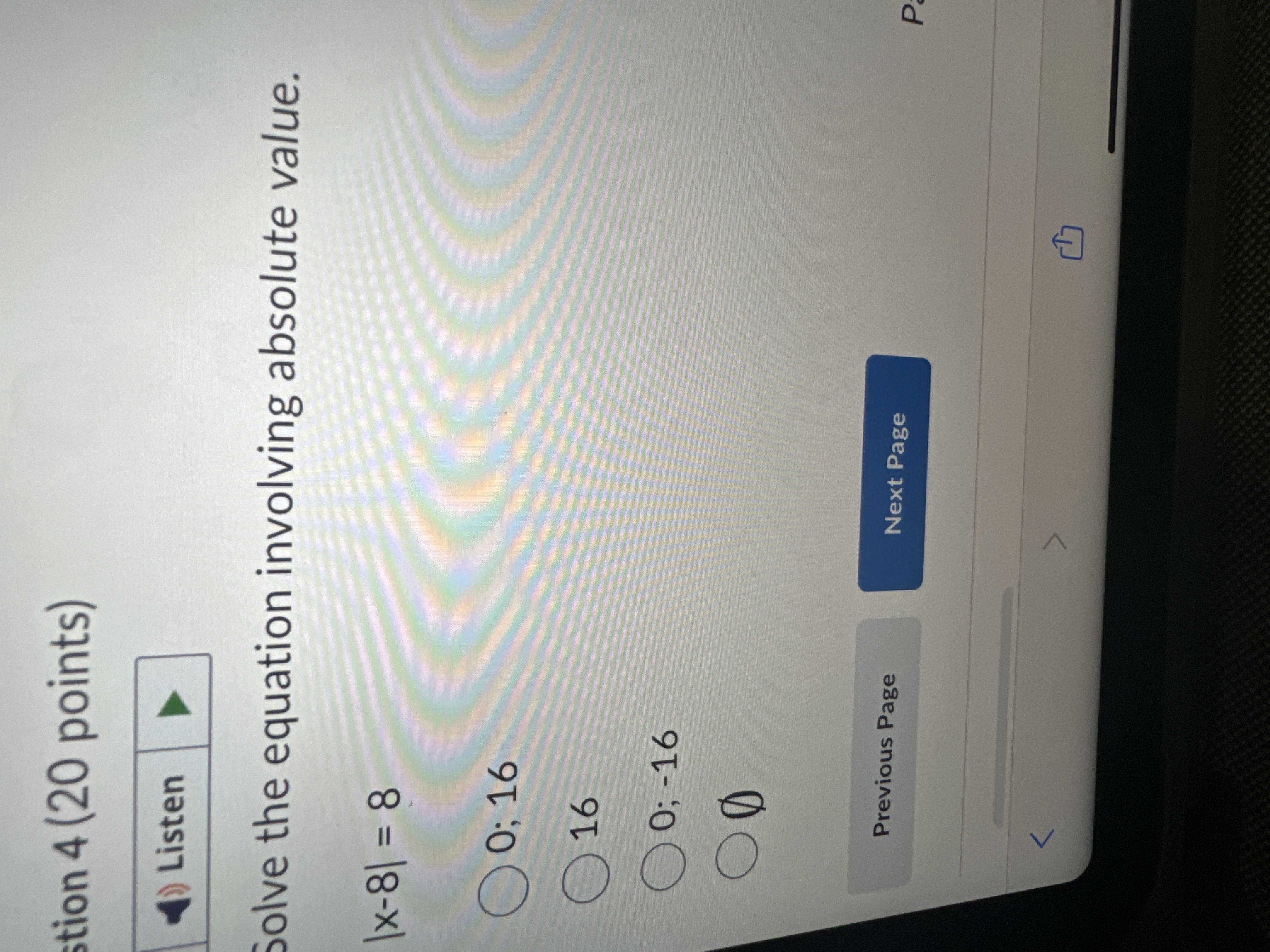 Solved Solve the equation involving absolute | Chegg.com