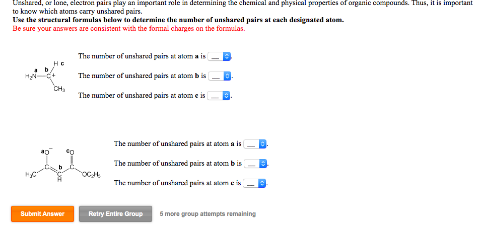 Solved Unshared, Or Lone, Electron Pairs Play An Important | Chegg.com