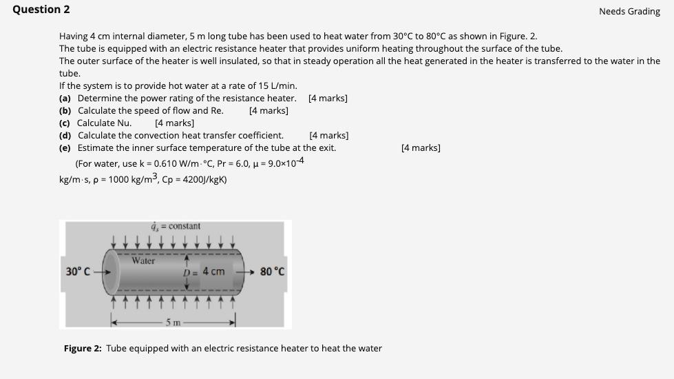 Solved Question 2 Needs Grading Having 4 cm internal | Chegg.com