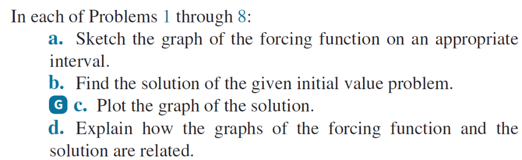Solved In each of Problems 1 through 8: a. Sketch the graph | Chegg.com