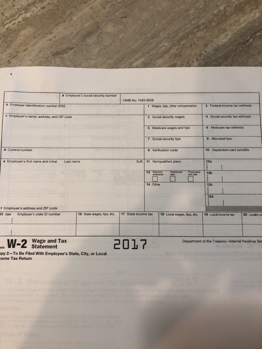 How do you fill out a w2 form of an employee with