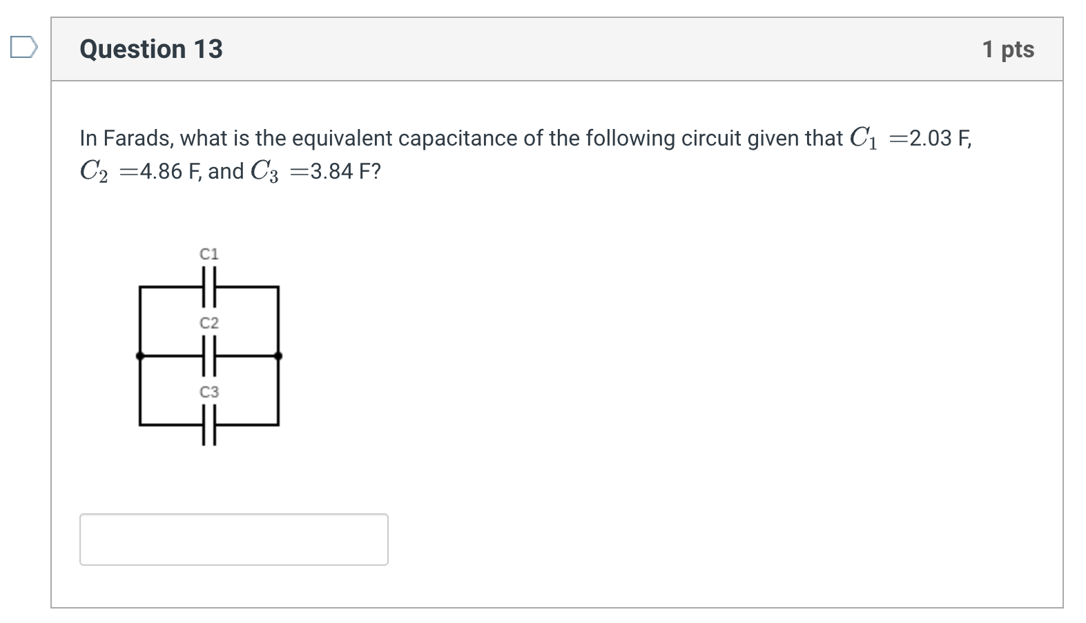 Solved In Farads, What Is The Equivalent Capacitance Of The | Chegg.com