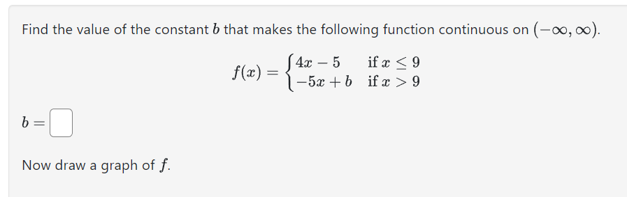 Solved Find The Value Of The Constant B That Makes The | Chegg.com