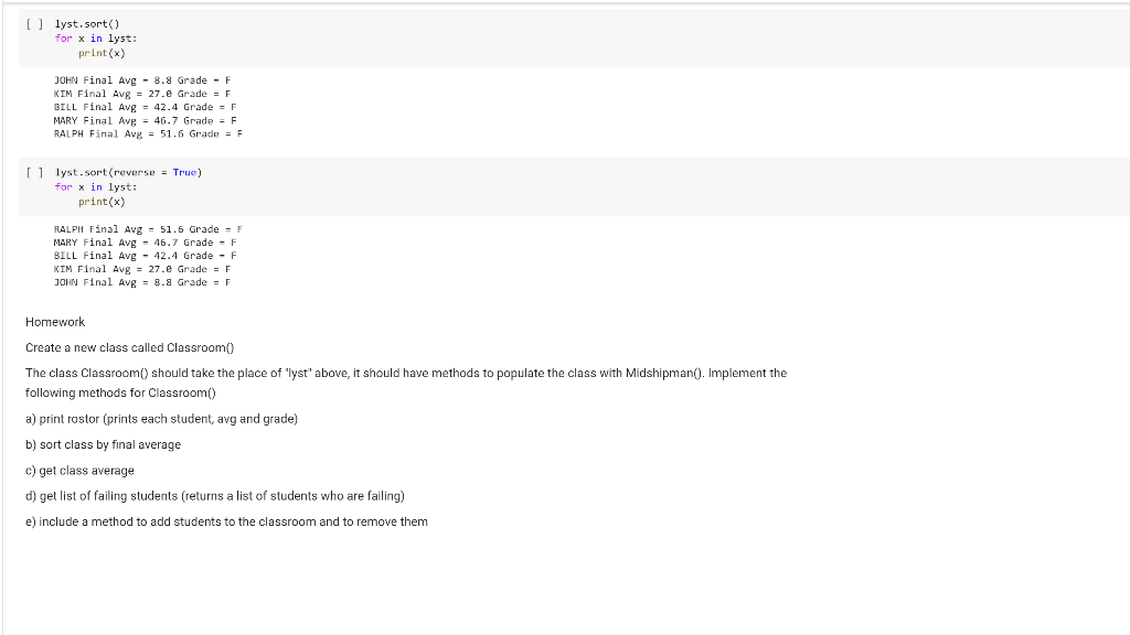 Solved import random as rd class Midshipman(): | Chegg.com