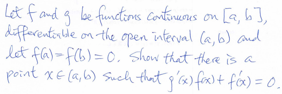 Solved Let F And G Be Functions Continuous On [a,b], | Chegg.com