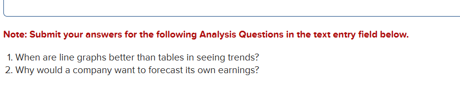 Solved Note: Submit your answers for the following Analysis | Chegg.com