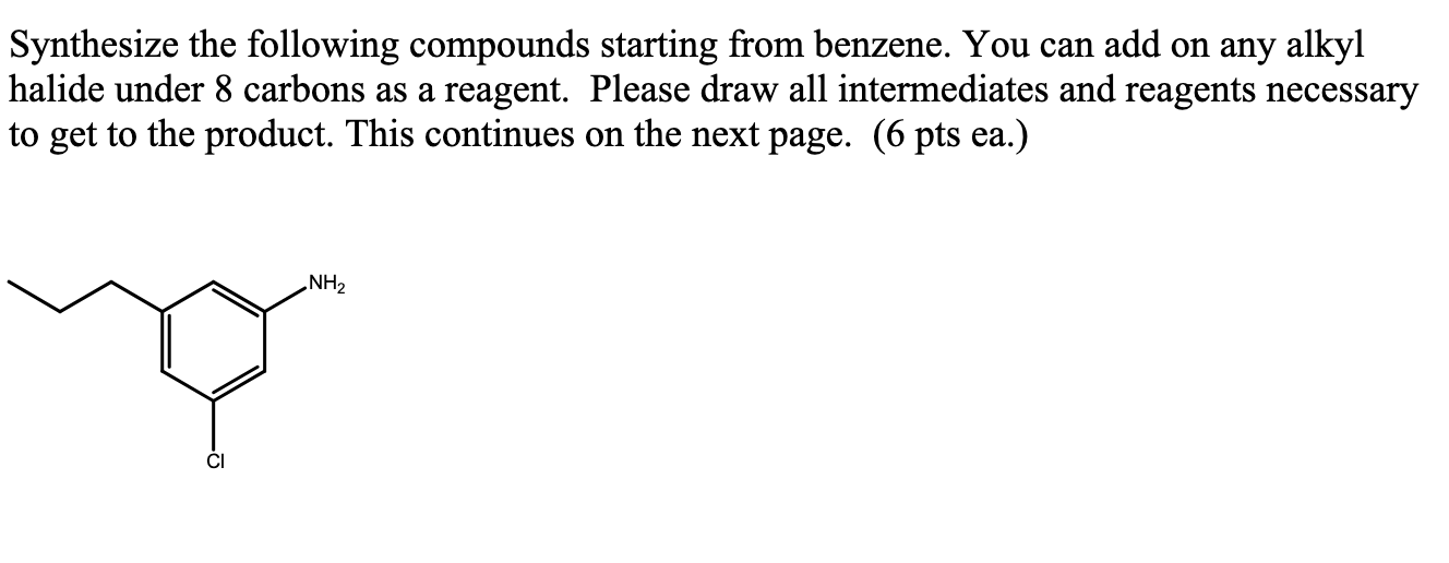 Solved Synthesize The Following Compounds Starting From | Chegg.com