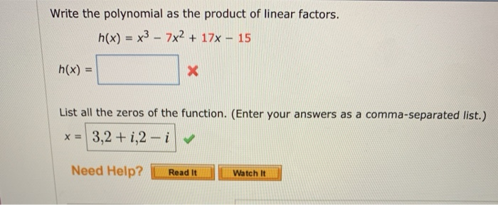 solved-write-the-polynomial-as-the-product-of-linear-chegg