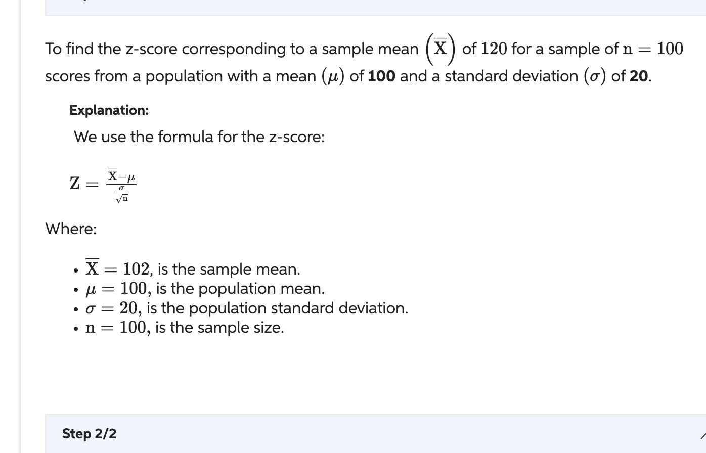 Solved Part 1: For a population with a standard deviation | Chegg.com