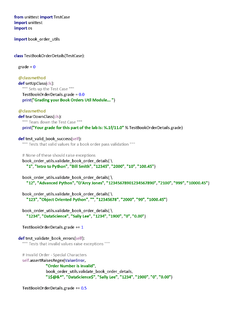 Solved Please run 2 test files attached to make sure the | Chegg.com