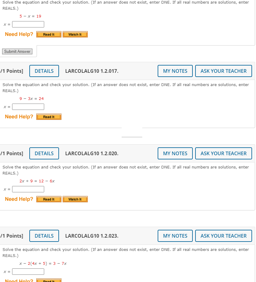Solved Solve the equation and check your solution. (If an | Chegg.com