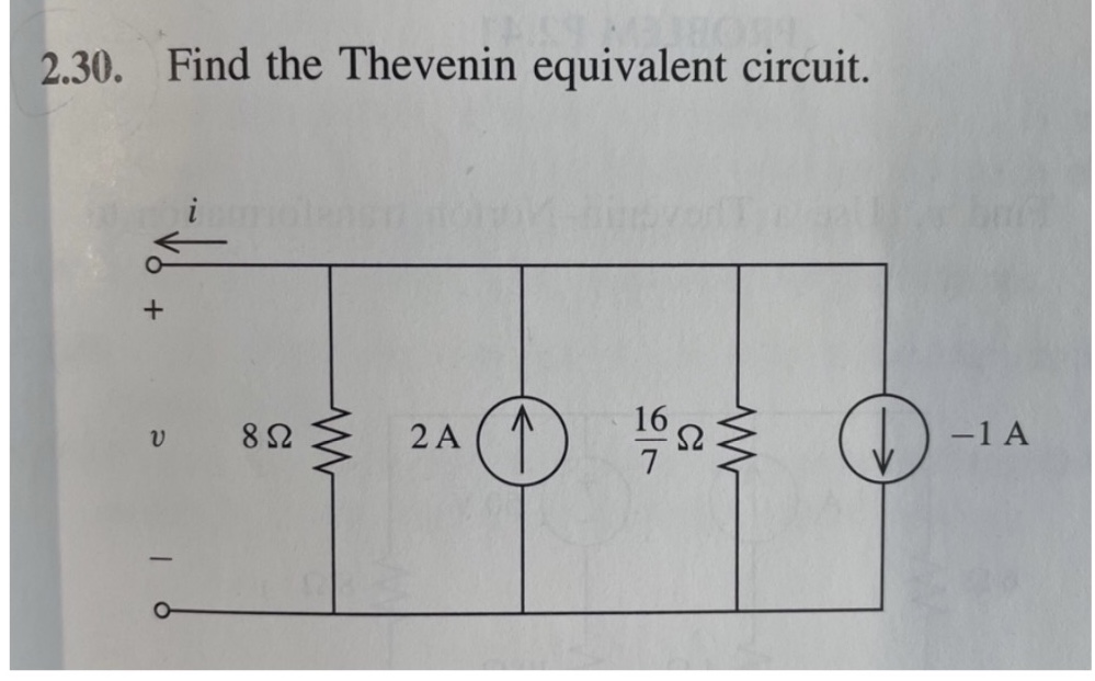 Solved 2.30. Find The Thevenin Equivalent Circuit. | Chegg.com