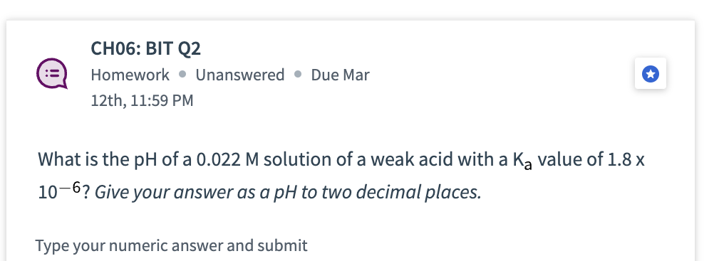 Solved CH06: BIT Q2 Homework - Unanswered - Due Mar 12th, | Chegg.com