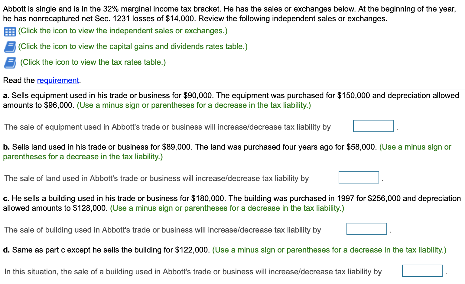 Abbott is single and is in the 32 marginal