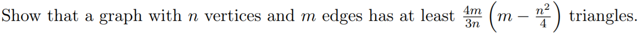 Solved Show that a graph with n vertices and m edges has at | Chegg.com