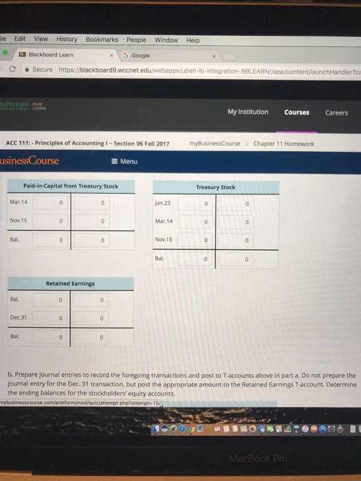 Solved My Institution Co Chapter 11 Ho ACC 111:-Principles | Chegg.com