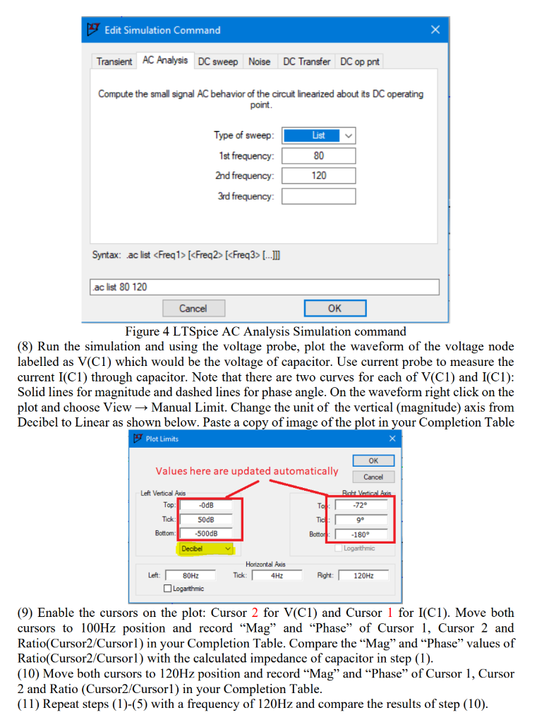 Solved Procedure 1 (1) Start LTSPICE and create the circuit | Chegg.com