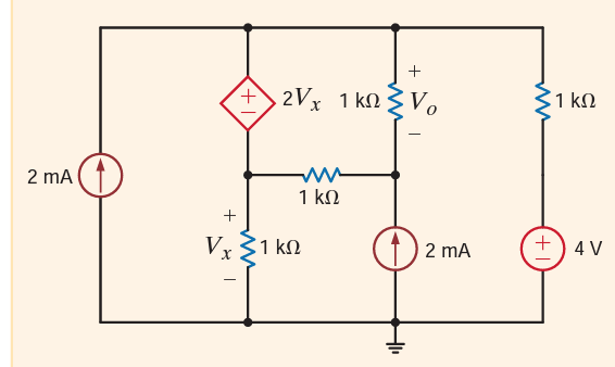 Solved Find Vo. please use KCL on the supernode! I dont know | Chegg.com