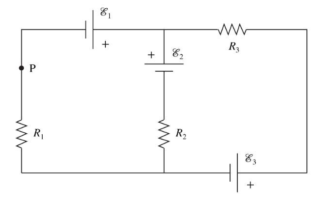 Solved A circuit consisting of three ideal batteries with | Chegg.com